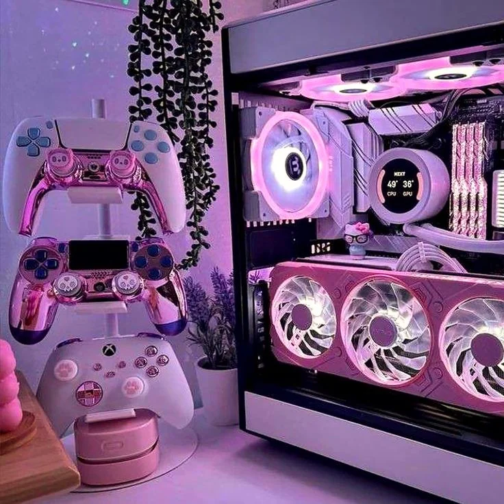Beautiful Pink Gaming PC prebuilt